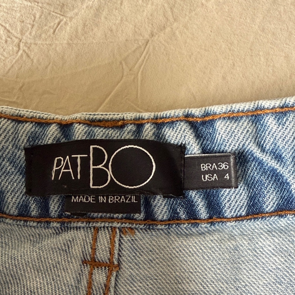 PatBO Light Blue Embellished Cropped Jeans - Picture 4 of 7